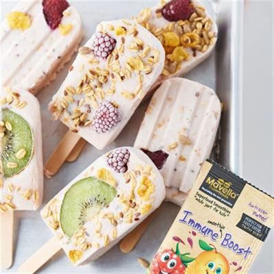 Yoghurt, Granola and Fruit Popsicles - Recipe by Mavella Superfoods