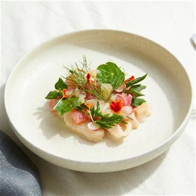 Kingfish Ceviche, Citrus, Finger Lime and Pickled Onion - Chef Recipe by Chris Rhoney.