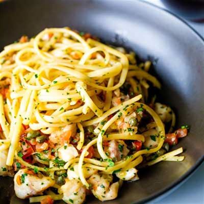 Mooloolaba Prawn and Chilli Spaghetti, with Lemon and Parsley - Chef Recipe by Andrew Wilcox