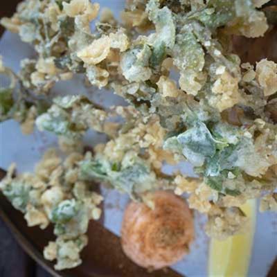 Crispy Saltbush with Kutjera (Bush Tomato) Mayo - Chef Recipe by Mindy Woods