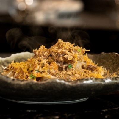 Mafaldine with Duck Ragu, Mushrooms, Pecorino Cheese, Porcini Dust and Fresh Truffle - Recipe by Chef Federico Bizzare