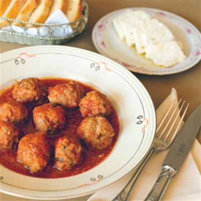 Yiayia Poly's Giouvarlakia (Meatballs in Tomato Sauce) from Athens 