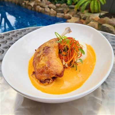 Crispy Duck with Red Curry and Fragrant Rice - Chef Recipe by Michael Thiele