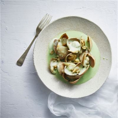 Clams with Green Cheese and Ham - Recipe by Colin Wood