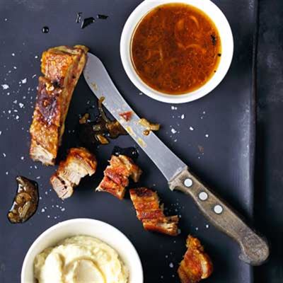 Braised Pork Belly and Celeriac Mash - Recipe by Nico Stanitzok