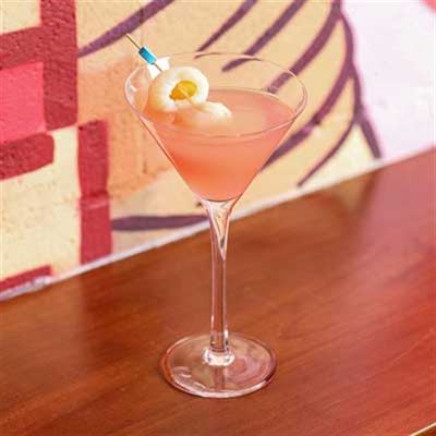 Lychee Blossom Martini - Recipe by Yaki Boi Mixologist Santosh Subedi