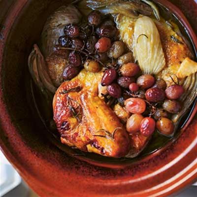 Braised Chicken with Grapes and Fennel - Recipe by Letitia Clark