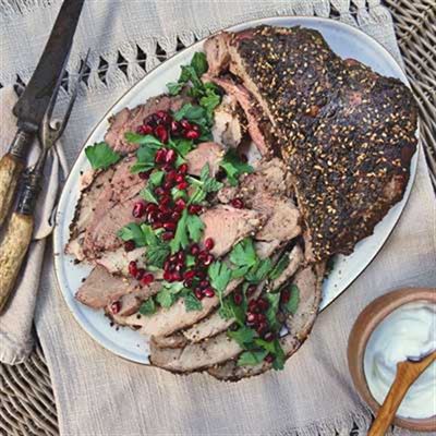 Slow-grilled Middle Eastern Lamb Leg - Recipe by Jess Pryles