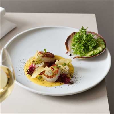 Seared Scallops, Spanner Crab Mousse, Miso Hollandaise and Nori Dust - Chef Recipe by Alan O'Keeffe