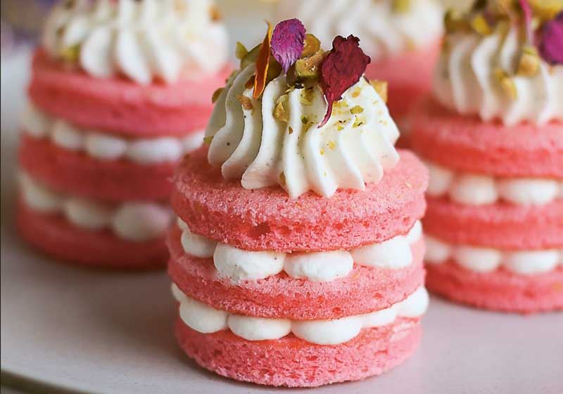 Vanilla and Rose Petit Cakes - Recipe by Hetal Vasavada