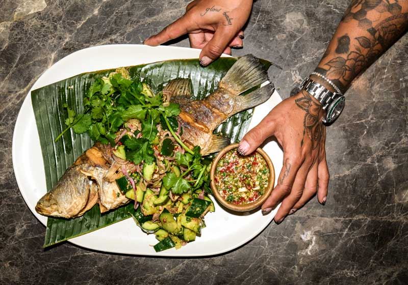 Whole Wok-fried Barramundi with Ginger Nam Jim Sauce - Chef Recipe by Khanh Ong