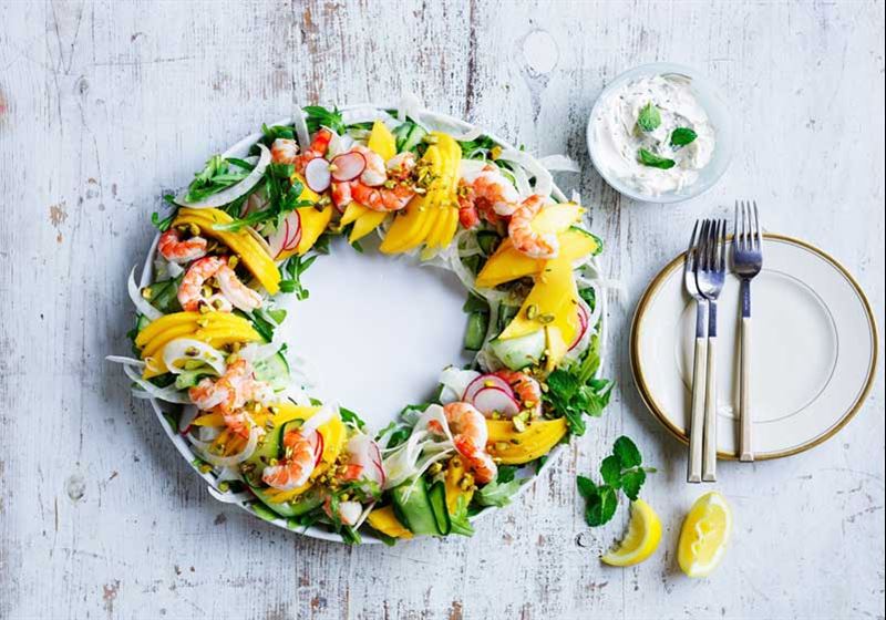 Prawn, Mango and Fennel Wreath Salad