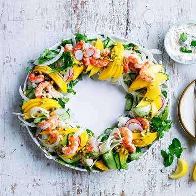 Prawn, Mango and Fennel Wreath Salad