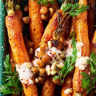 Roasted Carrots and Tahini Yoghurt