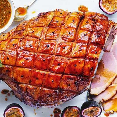 Passionfruit and Palm Sugar Glazed Christmas Ham