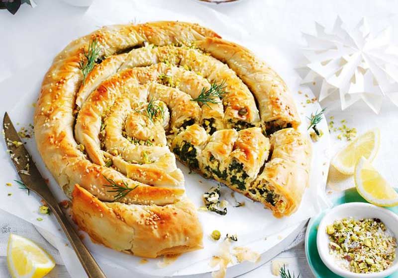 Vegan Spinach Filo Scroll