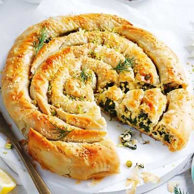 Vegan Spinach Filo Scroll