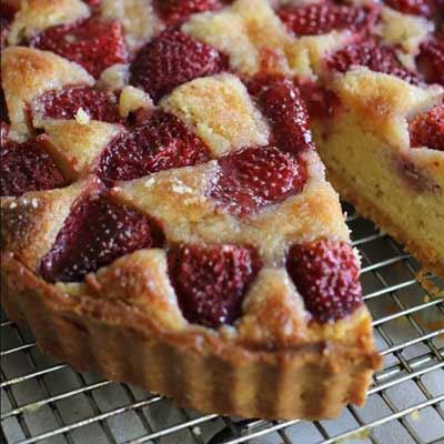 Strawberry Frangipane Tart - Recipe by My Kitchen Stories