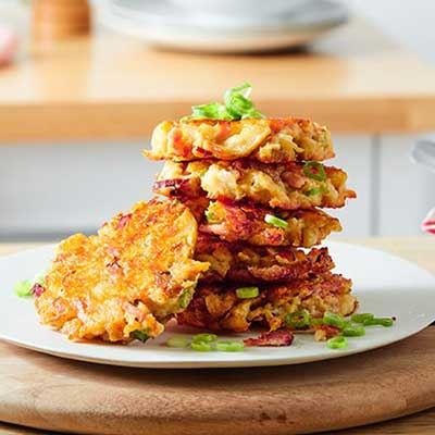 Ham and Cheese Potato Cakes