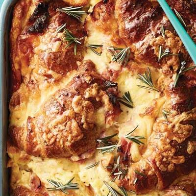 Ham and Cheese Croissant Breakfast Bake