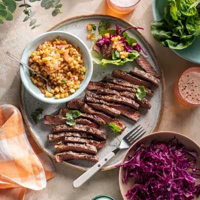 Korean Spiced Beef with Pineapple Kimchi - Recipe by Janelle Holston