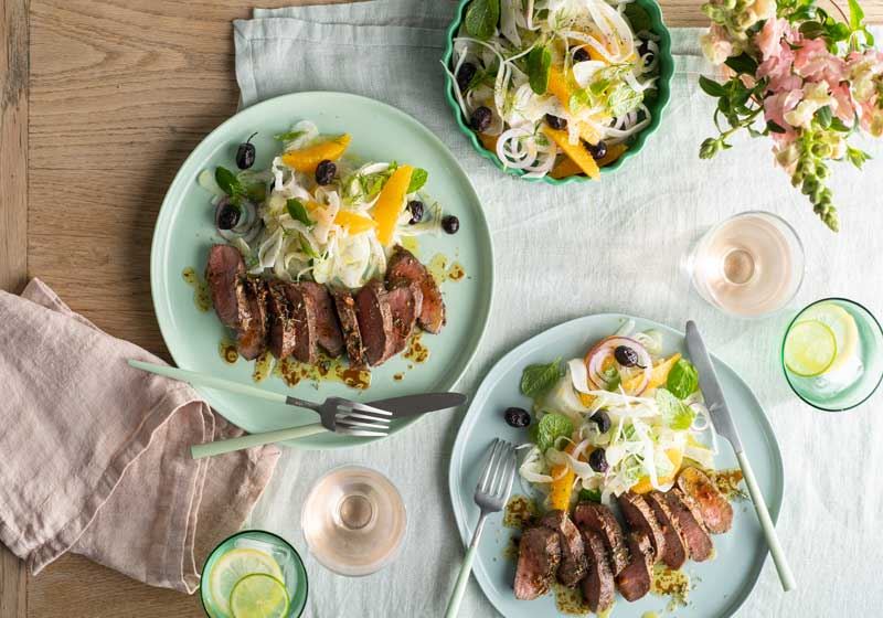 Spring Lamb with Orange, Fennel and Olives - Recipe by Bettina Jenkins