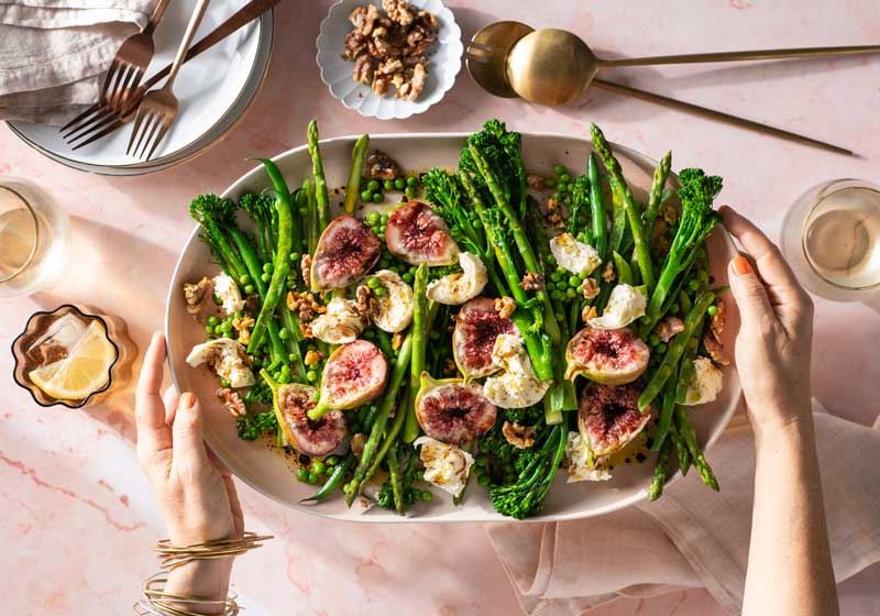 Seasonal Greens, Bocconcini and Fresh Figs - Recipe by Cleo kerameas