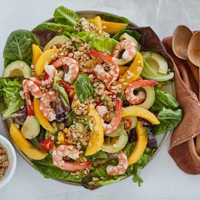 Prawn, Macadamia, Mango and Avocado Salad