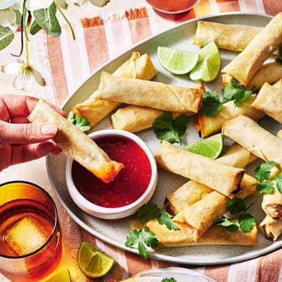 Crab, Corn and Coriander Spring Rolls