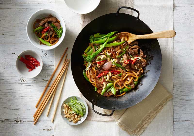 Beef, Broccolini and Noodle Stir-fry