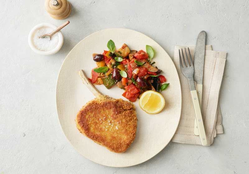 Veal Cotoletta with Caponata