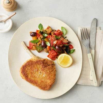 Veal Cotoletta with Caponata