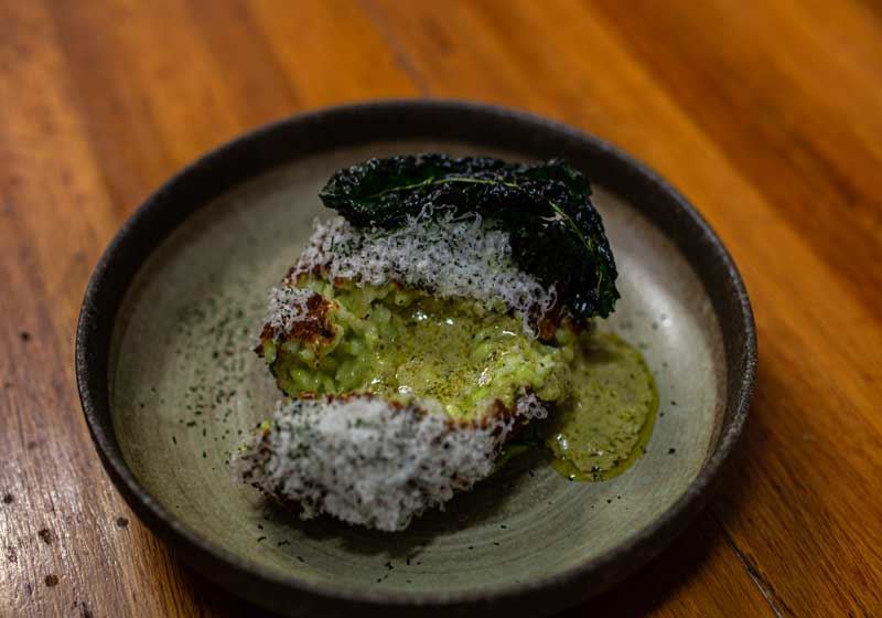 Blue Swimmer Crab, Cockle and Prawn Arancini Kiev - Chef Recipe by Dominic Grundy