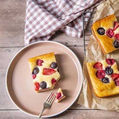 Traybake Pancakes with Maple Glaze