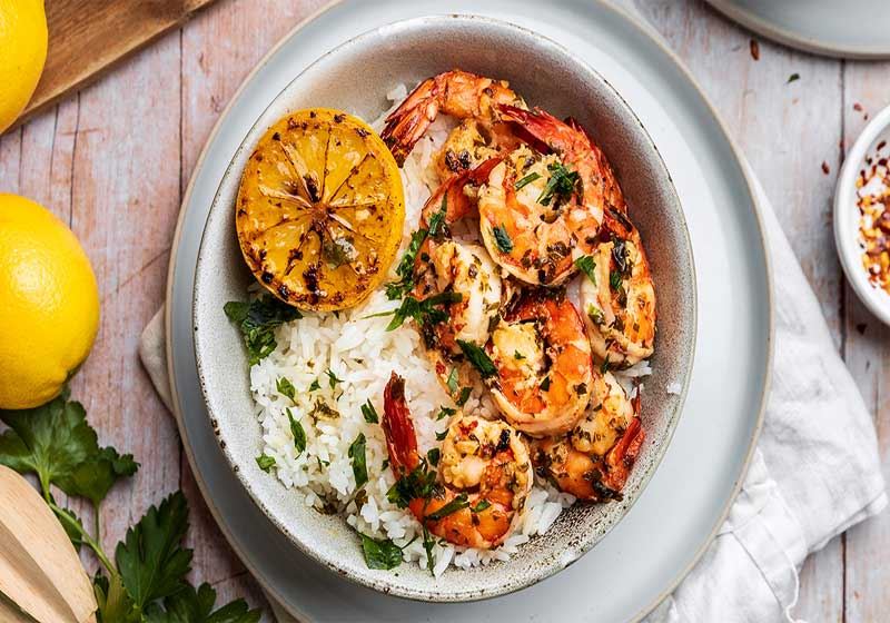 Garlic Lemon Butter Prawns