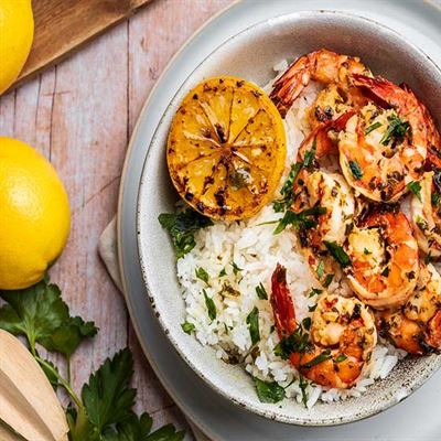 Garlic Lemon Butter Prawns