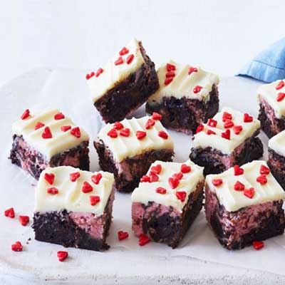 Raspberry Cheesecake Swirl Brownie