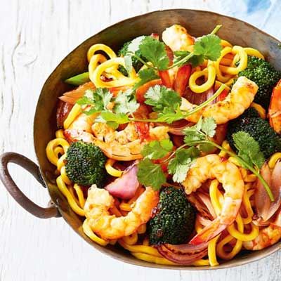 Honey and Soy Prawn Stir-fry