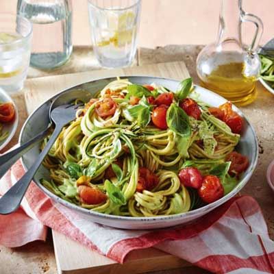 Avocado and Zucchini Spaghetti