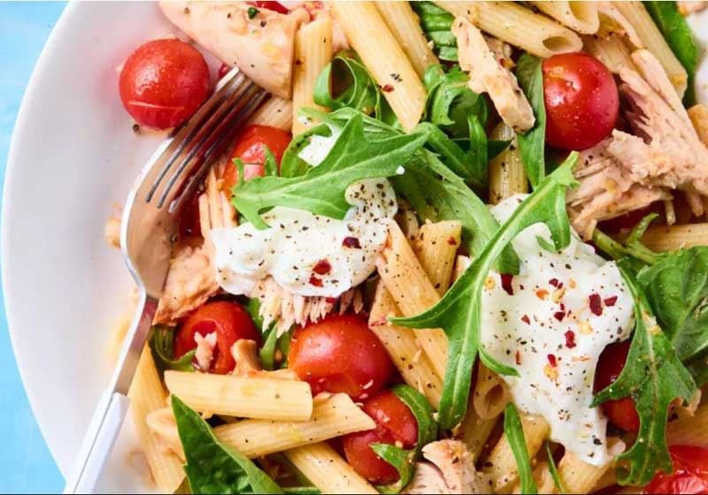 Tuna, Basil, Ricotta and Tomato Penne