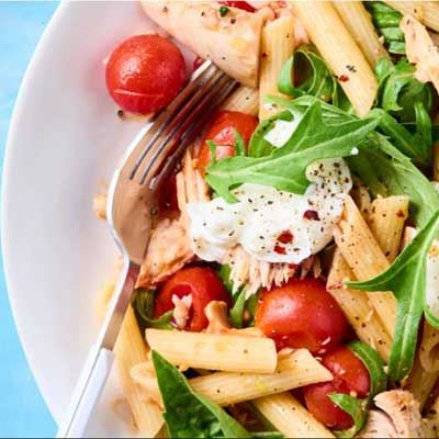 Tuna, Basil, Ricotta and Tomato Penne