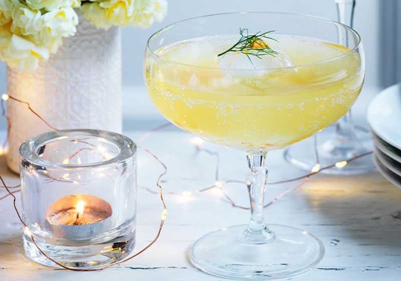 Marmalade, Fennel and Gin Fizz Cocktail