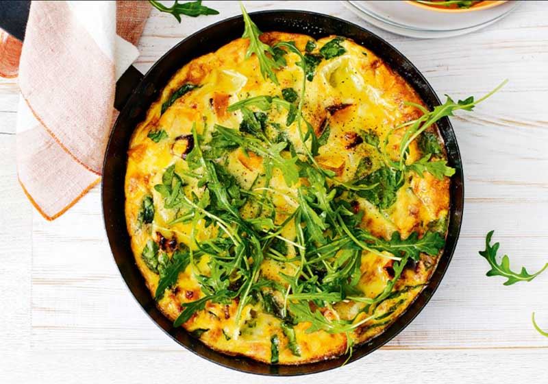 Pumpkin, Spinach and Brie Frittata