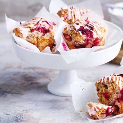 Gluten-free Raspberry and Rhubarb Muffins