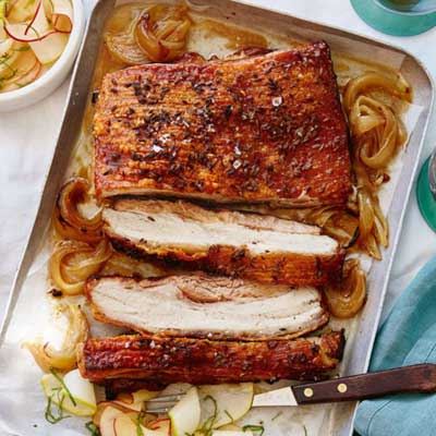 Pork Belly with Apple and Pear Relish