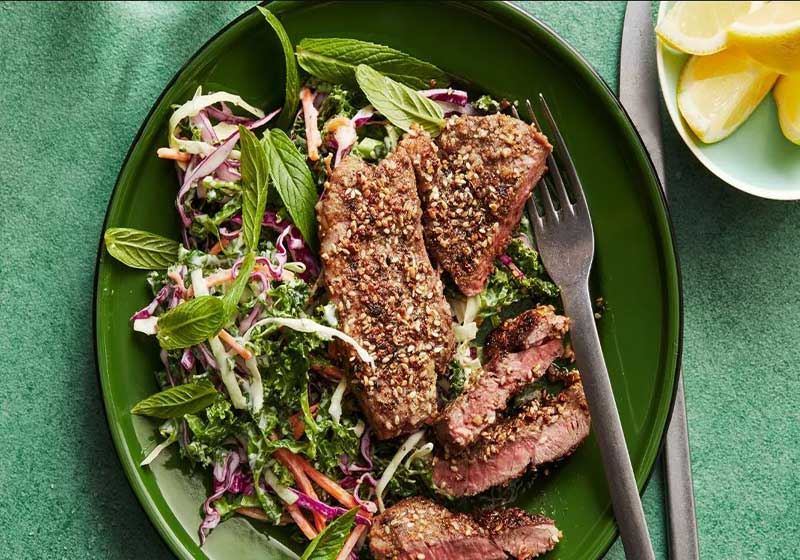 BBQ Dukkah-crusted Lamb Steaks