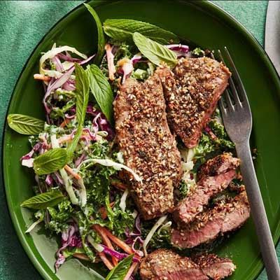 BBQ Dukkah-crusted Lamb Steaks