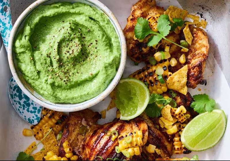 Mexican Grilled Chicken and Avocado Cream