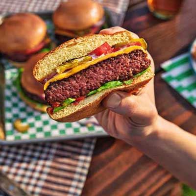 Aussie-style Impossible Beef Burger - Chef Recipe by Iain Hewitson