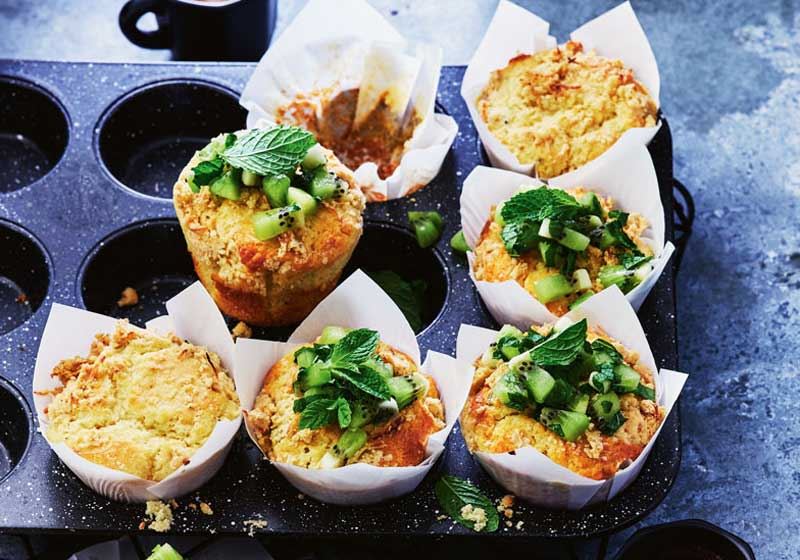 Kiwifruit and Coconut Muffins